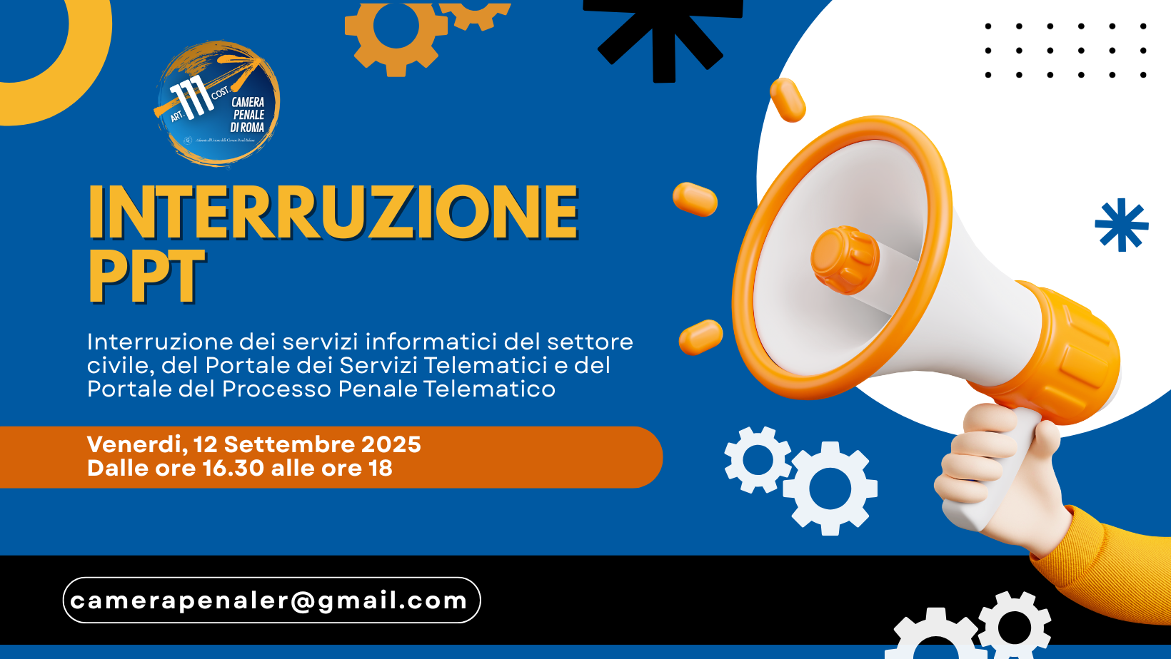 Interruzione PPT 12 settembre 2025